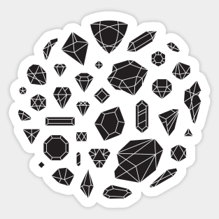 black crystal gems Sticker